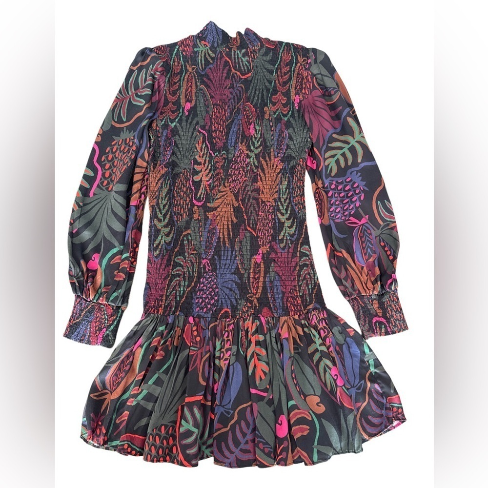 FARM RIO Frutis Dream Long‎ Sleeve Minidress Size Small - Picture 3 of 16